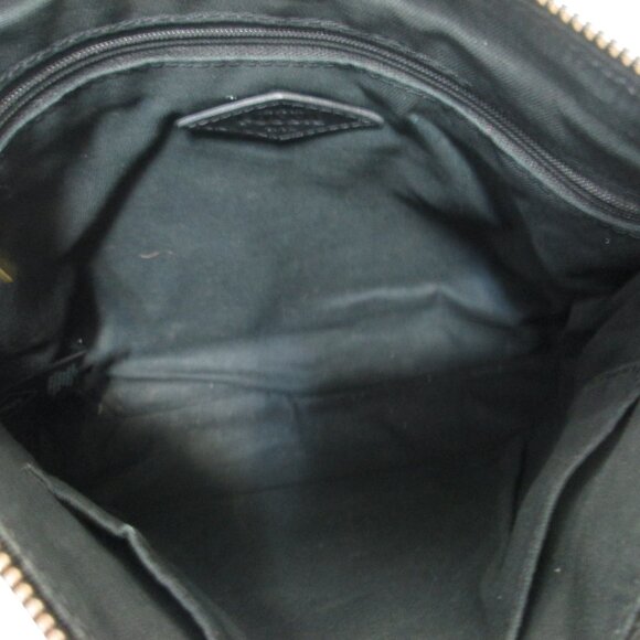 Fossil Leather black Crossbody Bag Purse zip top back slide pocket adjustable - Picture 11 of 13